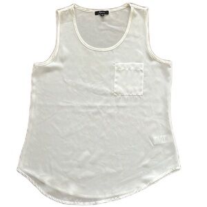 Soprano Ivory Sleeveless front small pocket Size M Top